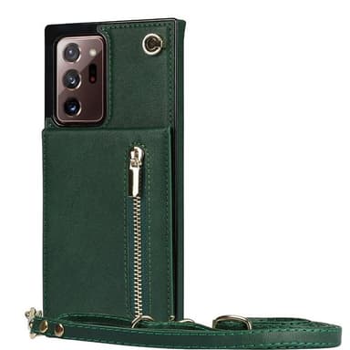Zipper kaulakorukotelo Samsung Galaxy Note 20 Ultra - Vihreä