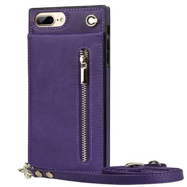 Zipper kaulakorukotelo Apple iPhone 7 Plus - Violetti
