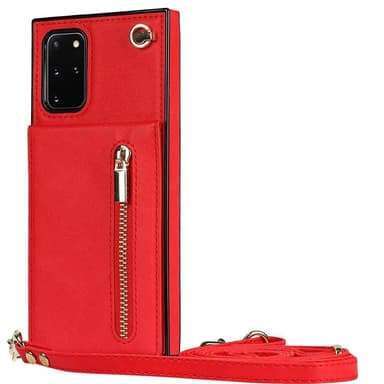 Zipper kaulakorukotelo Samsung Galaxy S20 Plus - Punainen