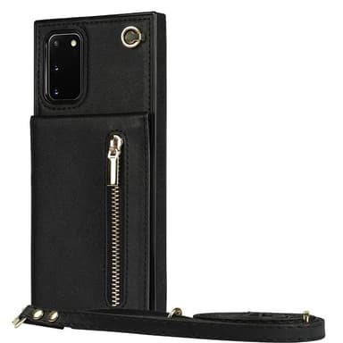 Zipper kaulakorukotelo Samsung Galaxy S20 - Musta