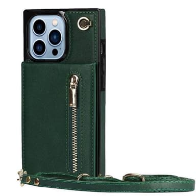 Zipper kaulakorukotelo Apple iPhone 13 Pro Max - Vihreä