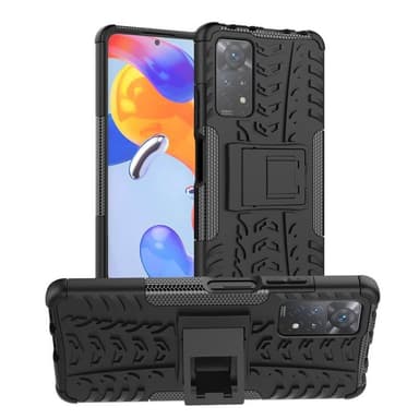 Iskunkestävä kuori jalustalla Xiaomi Redmi Note 11 Pro 5G - Musta