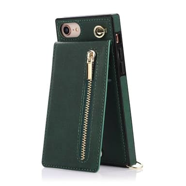 Zipper kaulakorukotelo Apple iPhone 7 - Vihreä