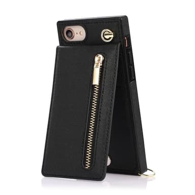Zipper kaulakorukotelo Apple iPhone 8 - Musta
