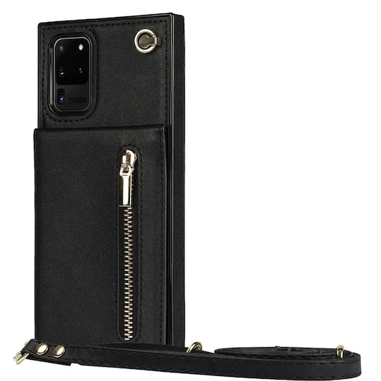Zipper kaulakorukotelo Samsung Galaxy S20 Ultra - Musta