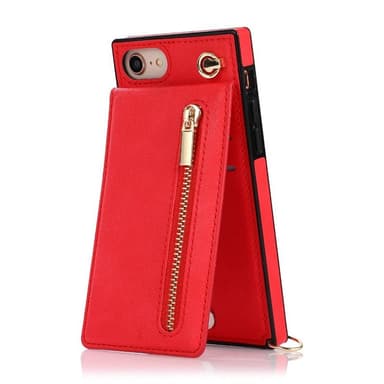 Zipper kaulakorukotelo Apple iPhone 7 - Punainen