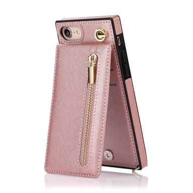 Zipper kaulakorukotelo Apple iPhone 7 - Ruusu