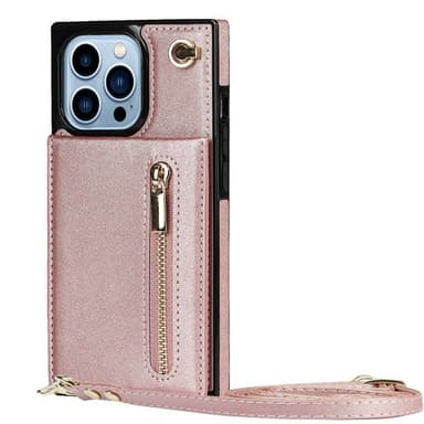 Zipper kaulakorukotelo Apple iPhone 13 Pro - Ruusu