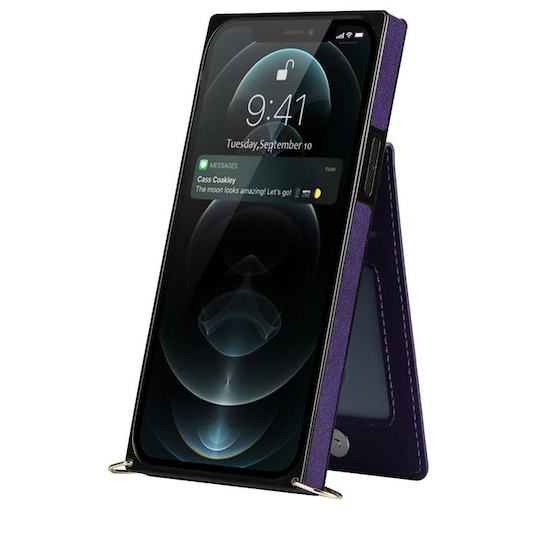 Zipper kaulakorukotelo Apple iPhone XS Max - Violetti