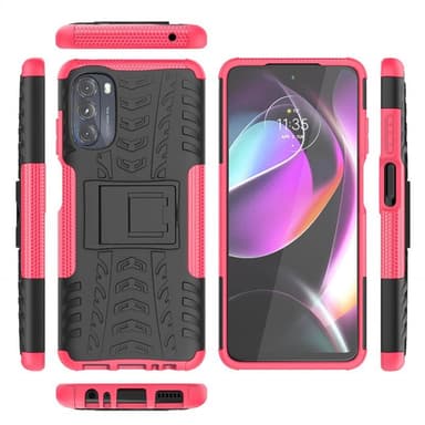 Iskunkestävä kuori jalustalla Motorola Moto G82 5G - Vaaleanpunainen