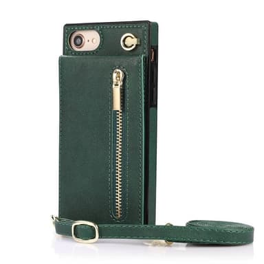 Zipper kaulakorukotelo Apple iPhone 7 - Vihreä