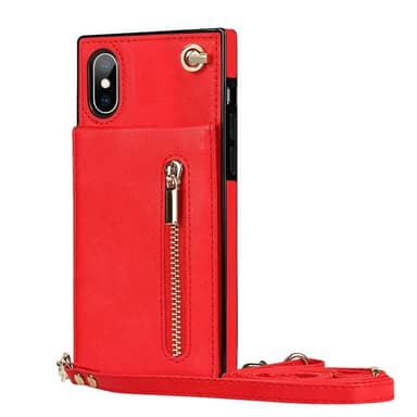 Zipper kaulakorukotelo Apple iPhone XS Max - Punainen