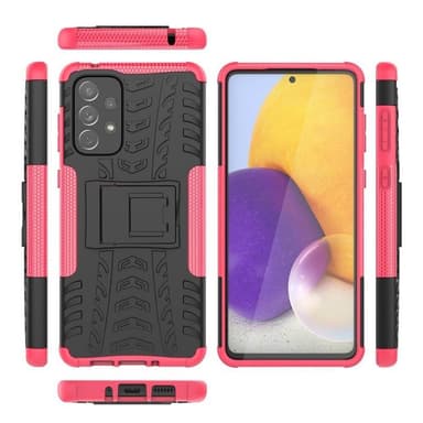 Iskunkestävä kuori jalustalla Samsung Galaxy A73 5G - Vaaleanpunaine