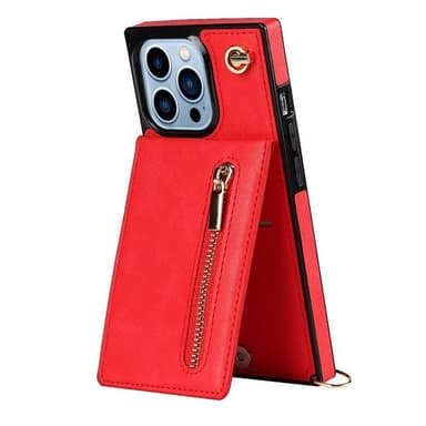 Zipper kaulakorukotelo Apple iPhone 13 Pro Max - Punainen