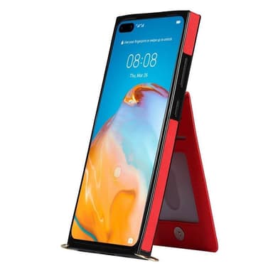Zipper kaulakorukotelo Huawei P40 - Punainen