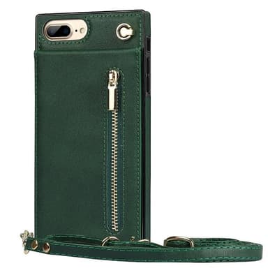 Zipper kaulakorukotelo Apple iPhone 8 Plus - Vihreä