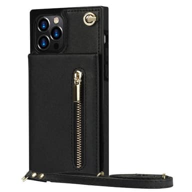 Zipper kaulakorukotelo Apple iPhone 12 Pro Max - Musta