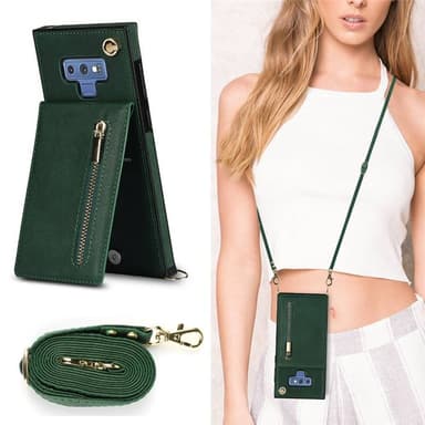 Zipper kaulakorukotelo Samsung Galaxy Note 9 - Vihreä