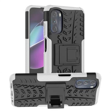 Iskunkestävä kuori jalustalla Motorola Moto G82 5G - Valkoinen