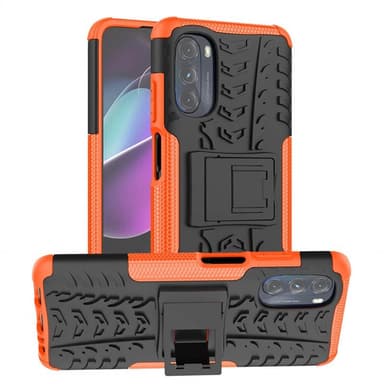 Iskunkestävä kuori jalustalla Motorola Moto G82 5G - Oranssi