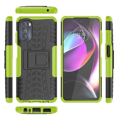 Iskunkestävä kuori jalustalla Motorola Moto G82 5G - Vihreä