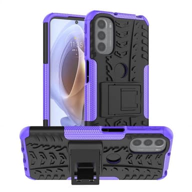 Iskunkestävä kuori jalustalla Motorola Moto G41 - Violetti