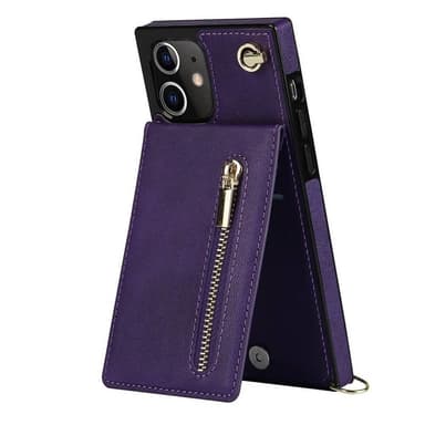 Zipper kaulakorukotelo Apple iPhone 12 - Violetti