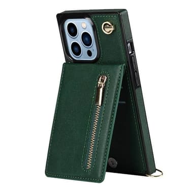 Zipper kaulakorukotelo Apple iPhone 13 Pro Max - Vihreä