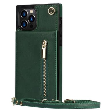 Zipper kaulakorukotelo Apple iPhone 12 Pro - Vihreä