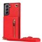 Zipper kaulakorukotelo Samsung Galaxy S21 - Punainen