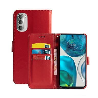 Lompakkokotelo 3-kortti Motorola Moto G52 - Punainen