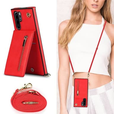 Zipper kaulakorukotelo Huawei P30 Pro - Punainen