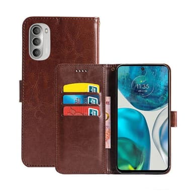 Lompakkokotelo 3-kortti Motorola Moto G52 - Ruskea