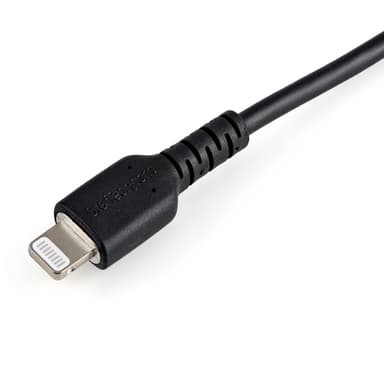 StarTech.com 30cm tålig, svart USB-A till Blixtkabel - Hård, tålig aramifiber