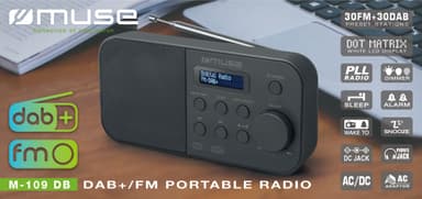 M-109 DB Radio Portable DAB+/FM Black