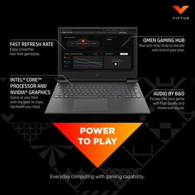 HP Victus i5-12/16/1024/3060/144 Hz 16,1" pelikannettava