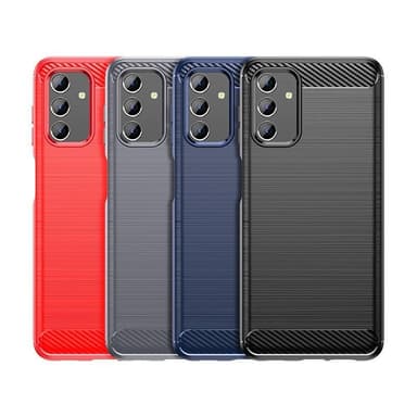 SKALO Samsung A13 4G Armor Carbon Iskunkestävä TPU suojakuori - Sininen