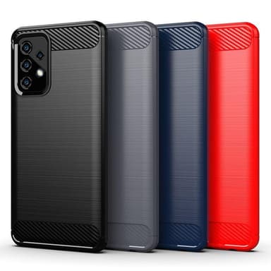 SKALO Samsung A33 5G Armor Carbon Iskunkestävä TPU suojakuori - Sininen