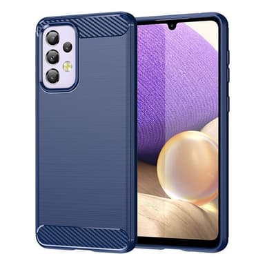 SKALO Samsung A33 5G Armor Carbon Iskunkestävä TPU suojakuori - Sininen