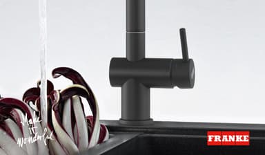 Franke Active 2.0 hana with ulosvedettävällä suihkulla (musta)