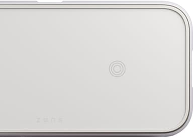 Zens Aluminium Dual langaton laturi (valkoinen)
