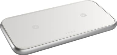 Zens Aluminium Dual langaton laturi (valkoinen)