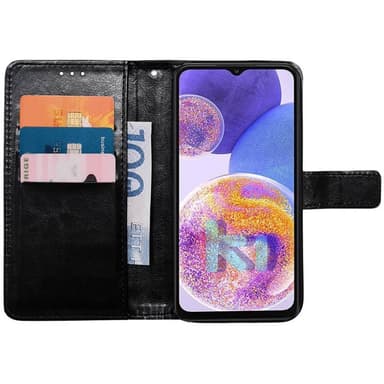 Lompakkokotelo 3-kortti Samsung Galaxy A23 5G - Musta