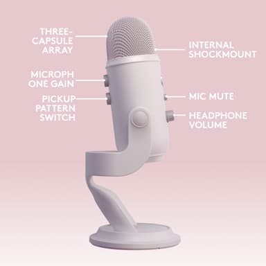 Blue Microphones Yeti USB mikrofoni (White Mist)