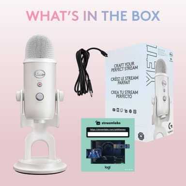 Blue Microphones Yeti USB mikrofoni (White Mist)