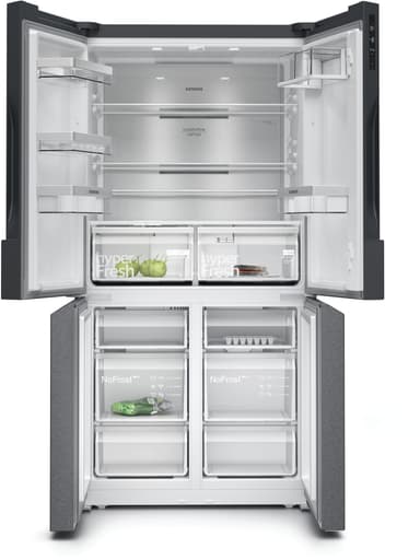 Siemens IQ500 French Door -jääkaappipakastin KF96NAXEA (black inox-antifingerprint)