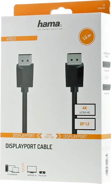 Hama Displayport 1.2 kaapeli (1,5 m)