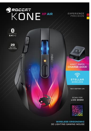 Roccat Kone XP Air langaton pelihiiri (musta)