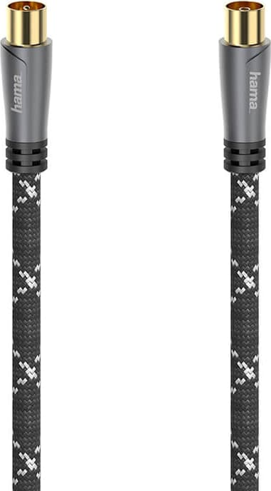 Hama 120 dB antennikaapeli (musta/harmaa, 3 m)