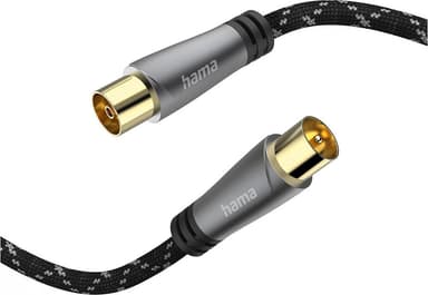 Hama 120 dB antennikaapeli (musta/harmaa, 3 m)